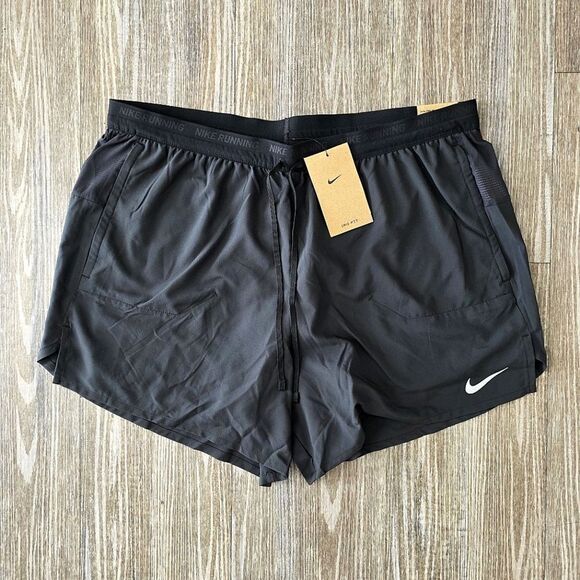 Nike Stride 7" 2-in1 Running Shorts Lined Black Grey Men's Large L CJ5471-010 - Picture 1 of 8